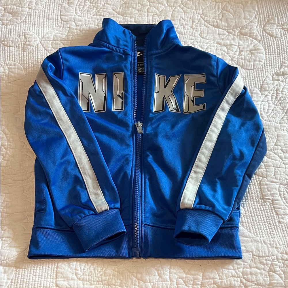 Nike Royal Blue Jacket with Silver Stripes